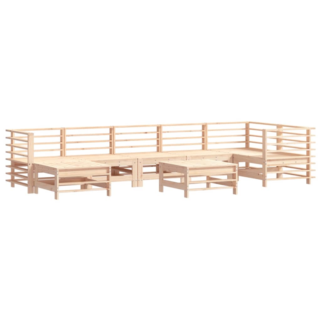 Set mobilier de grădină cu perne, 8 piese, lemn masiv GartenMobel Dekor