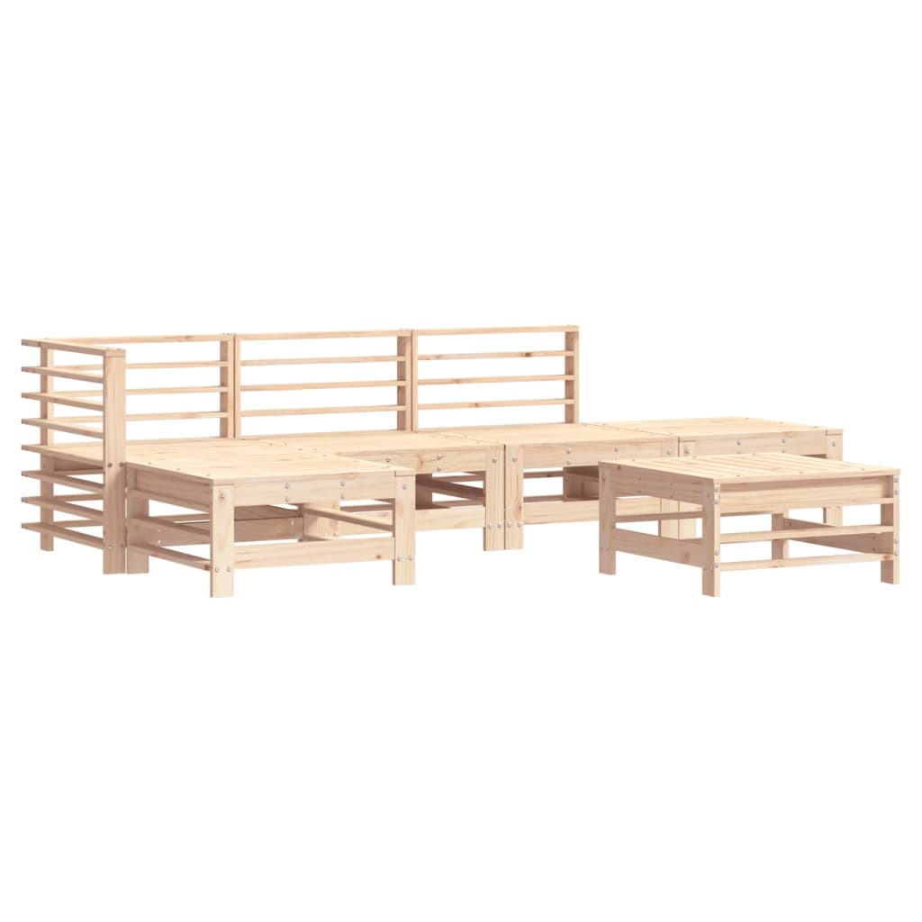 Set mobilier de grădină cu perne, 6 piese, lemn masiv GartenMobel Dekor