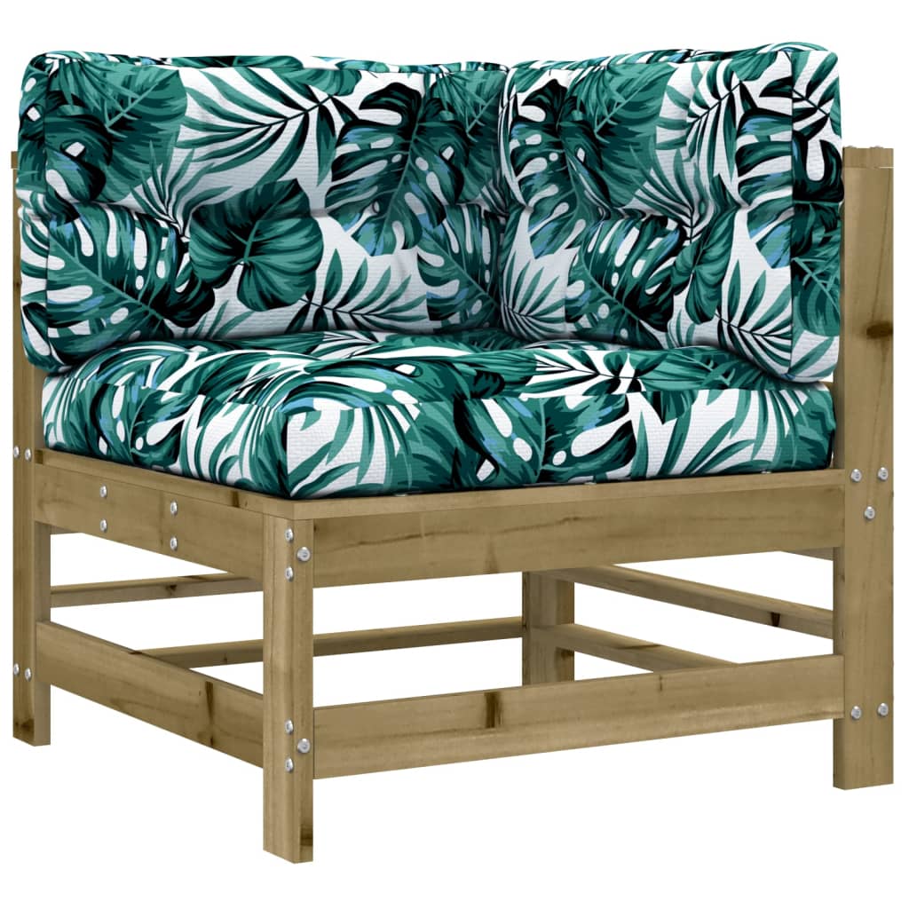 Set mobilier de grădină cu perne, 7 piese, lemn de pin tratat GartenMobel Dekor