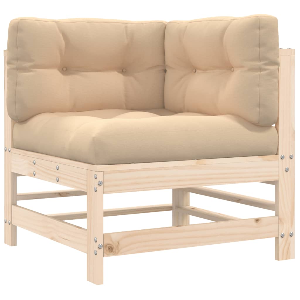 Set mobilier de grădină cu perne, 7 piese, lemn masiv GartenMobel Dekor
