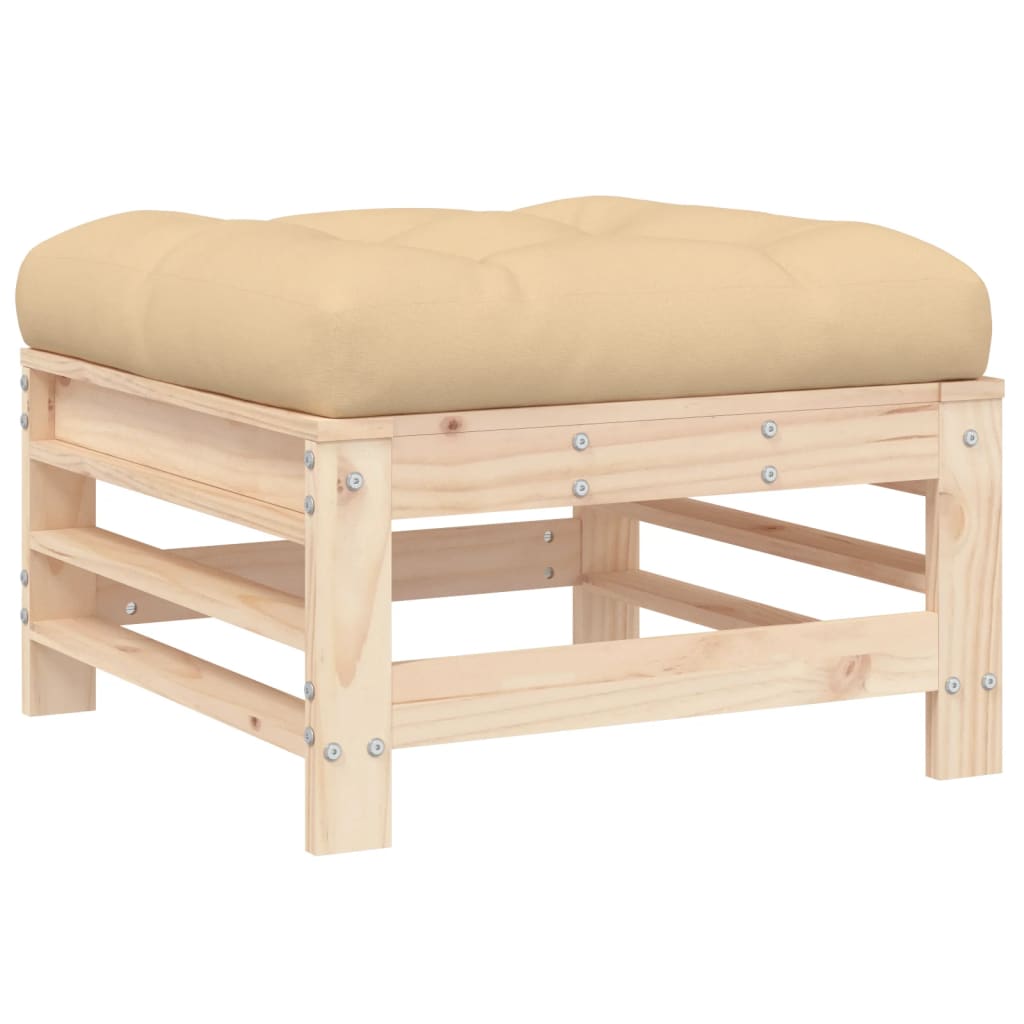 Set mobilier de grădină cu perne, 7 piese, lemn masiv GartenMobel Dekor