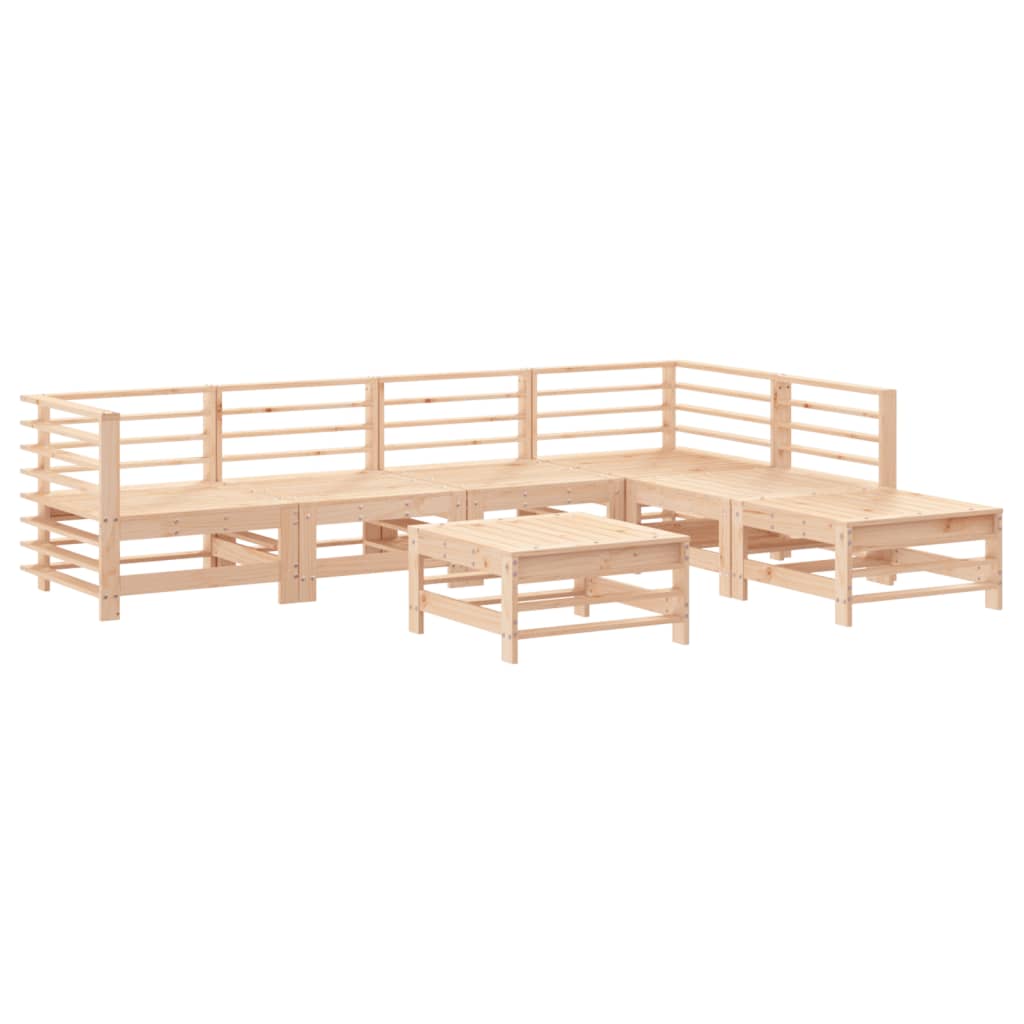 Set mobilier de grădină cu perne, 7 piese, lemn masiv GartenMobel Dekor