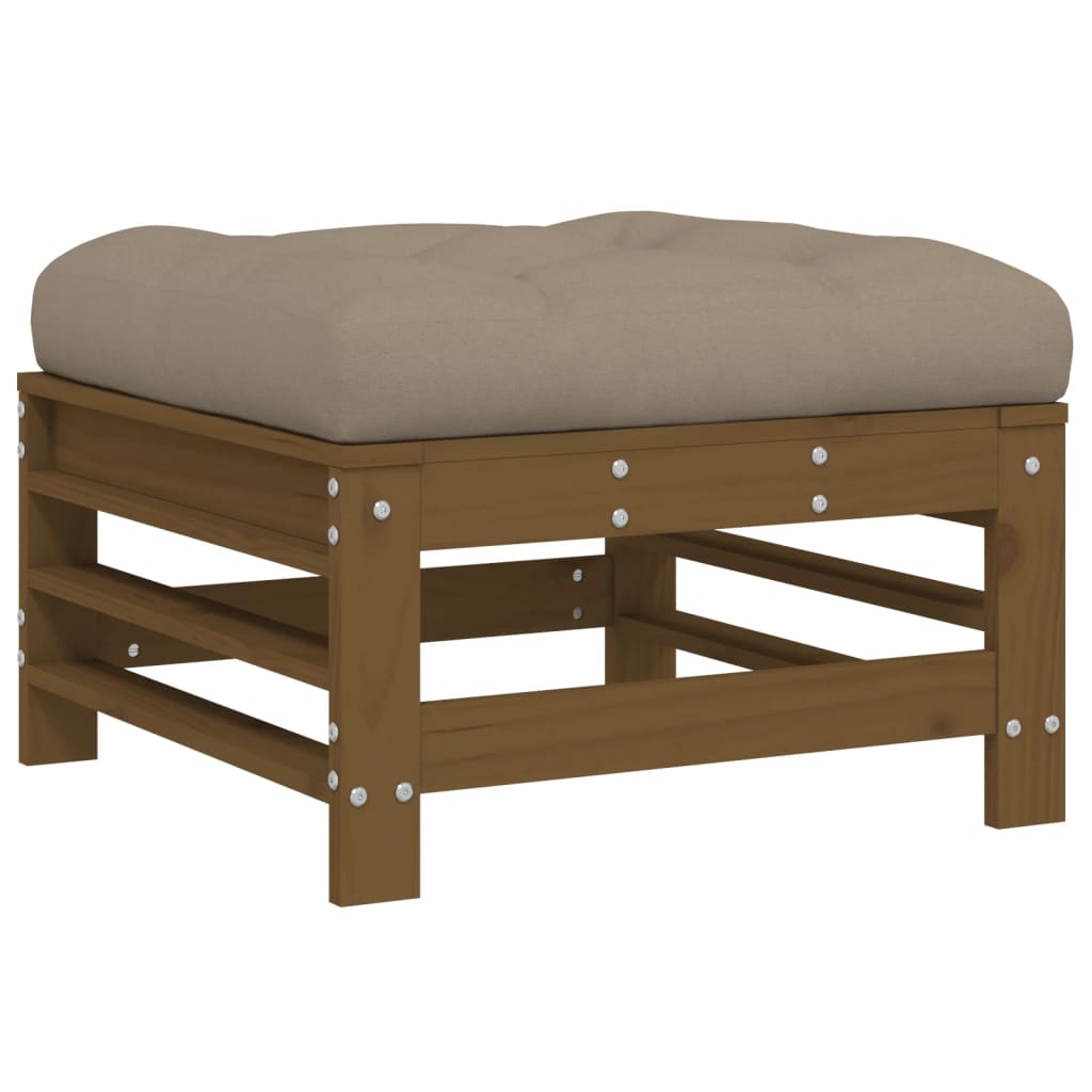 Set mobilier grădină cu perne, 7 piese, maro miere lemn masiv GartenMobel Dekor