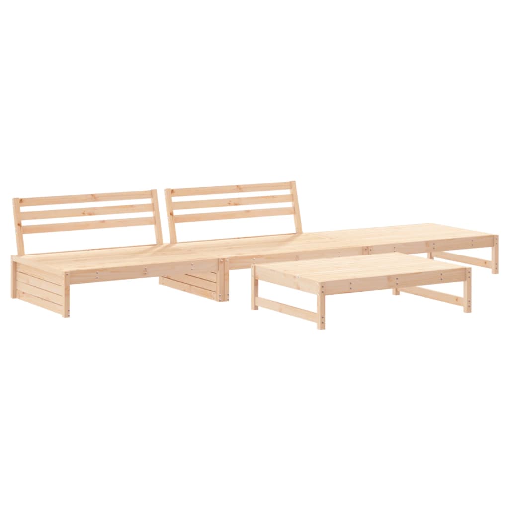 Set mobilier de grădină cu perne, 4 piese, lemn masiv GartenMobel Dekor