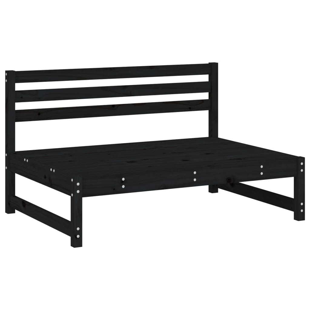 Set Set mobilier relaxare grădină 5 piese negru lemn masiv pin GartenMobel Dekor