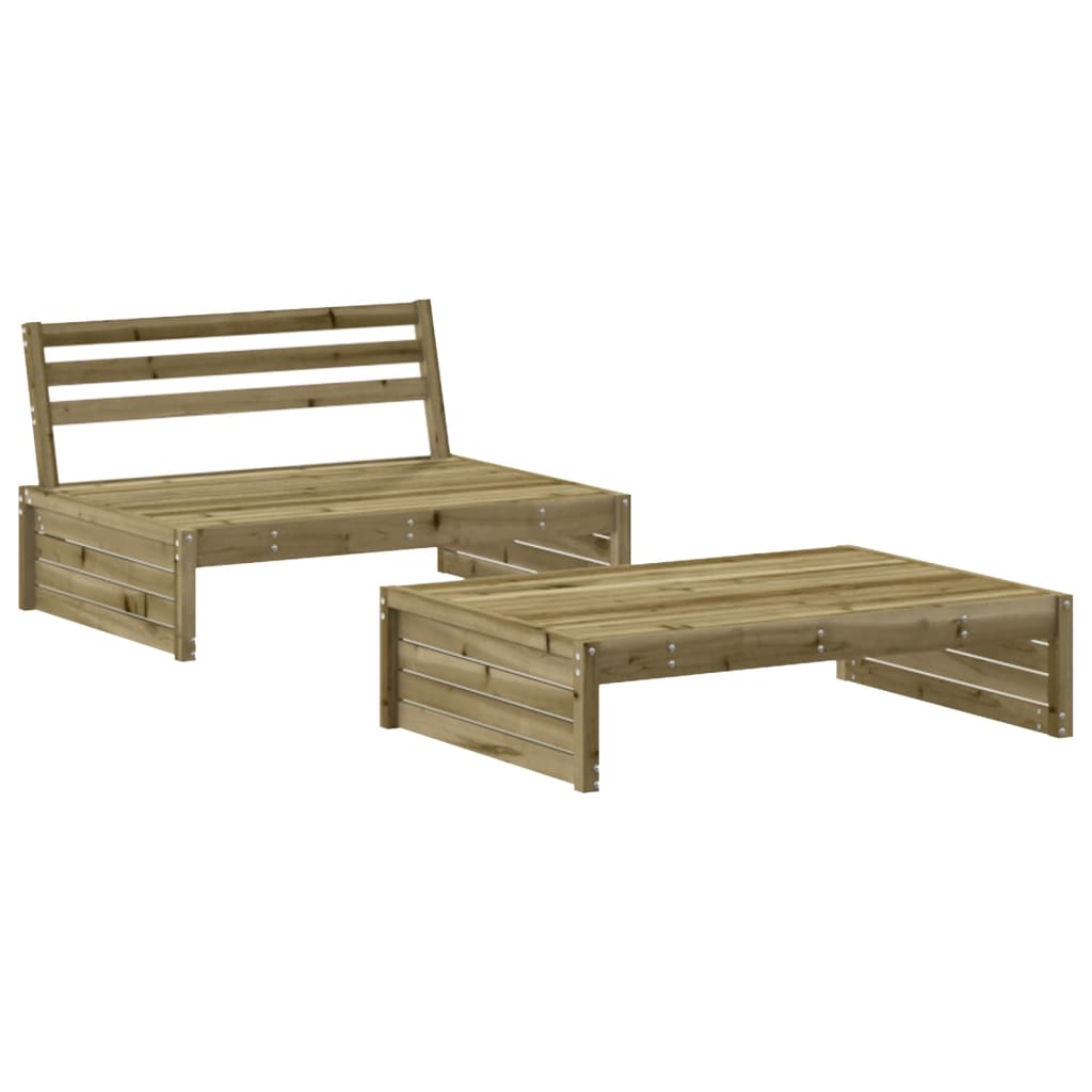 Set mobilier relaxare de grădină, 2 piese, lemn de pin tratat GartenMobel Dekor