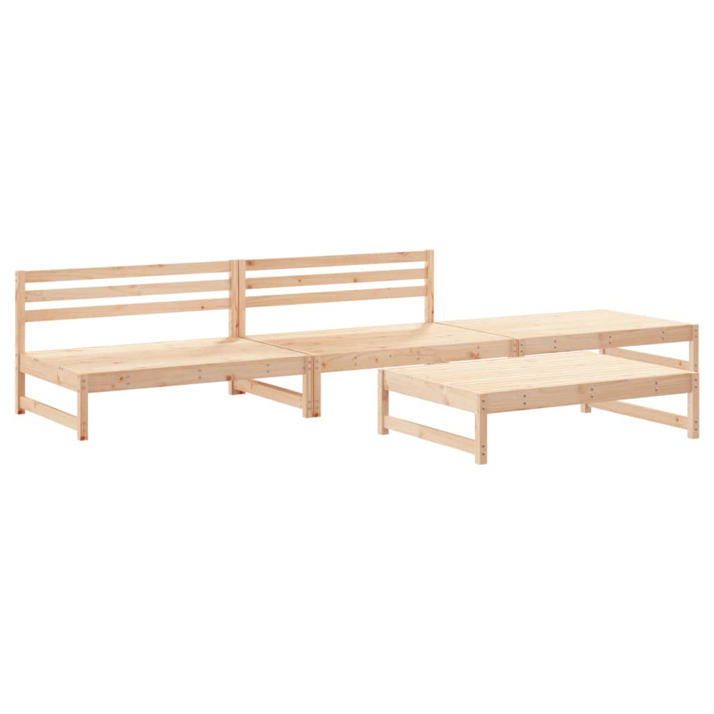 Set mobilier relaxare de grădină, 4 piese, lemn masiv de pin GartenMobel Dekor