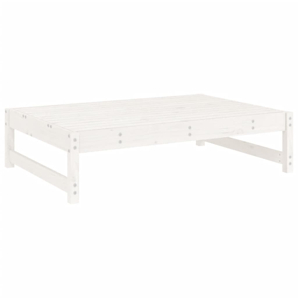 Set mobilier relaxare grădină, 2 piese, alb, lemn masiv de pin GartenMobel Dekor