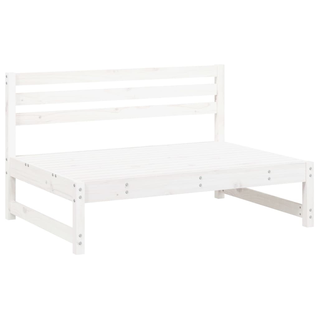 Set mobilier relaxare grădină, 2 piese, alb, lemn masiv de pin GartenMobel Dekor