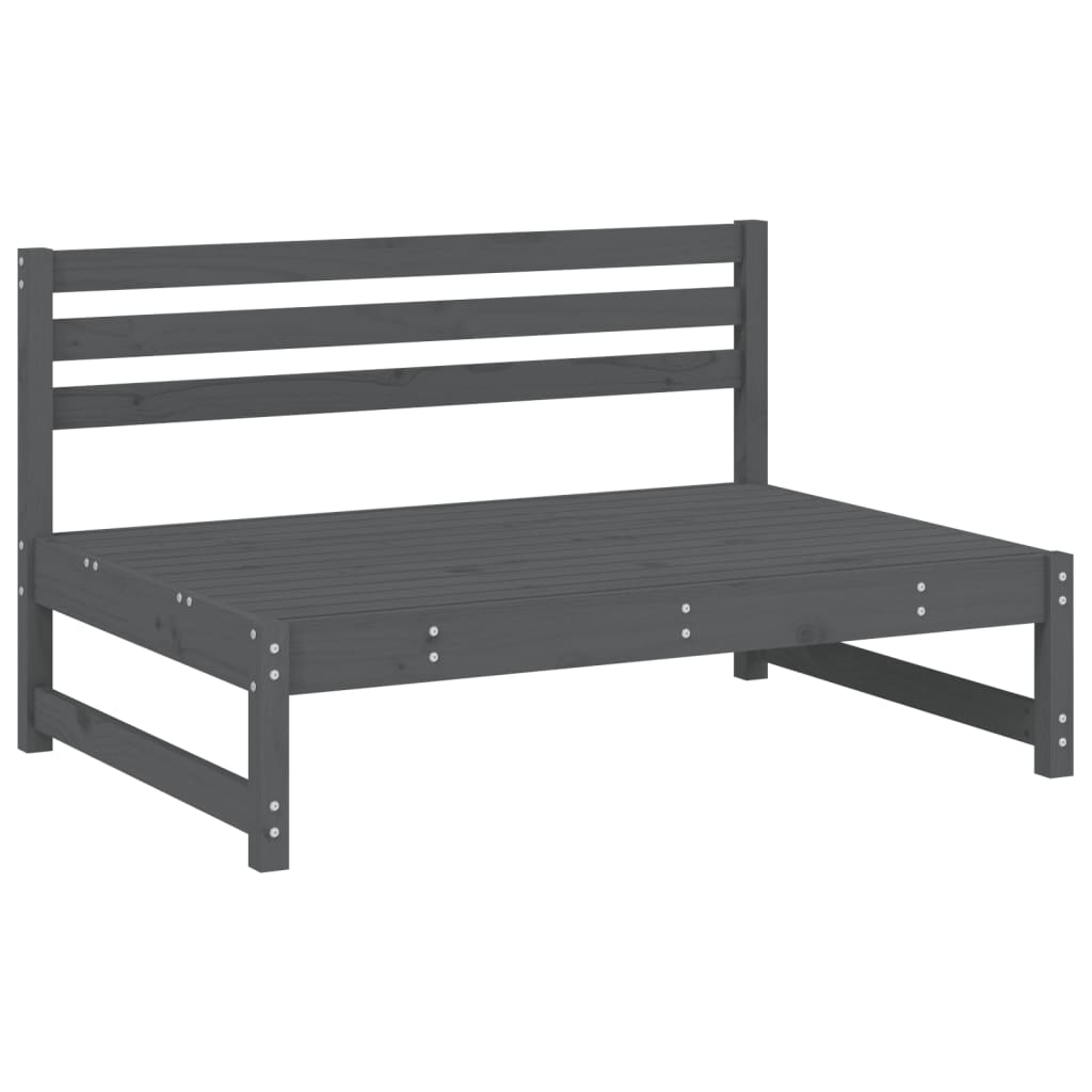 Set mobilier relaxare grădină, 2 piese, gri, lemn masiv de pin GartenMobel Dekor