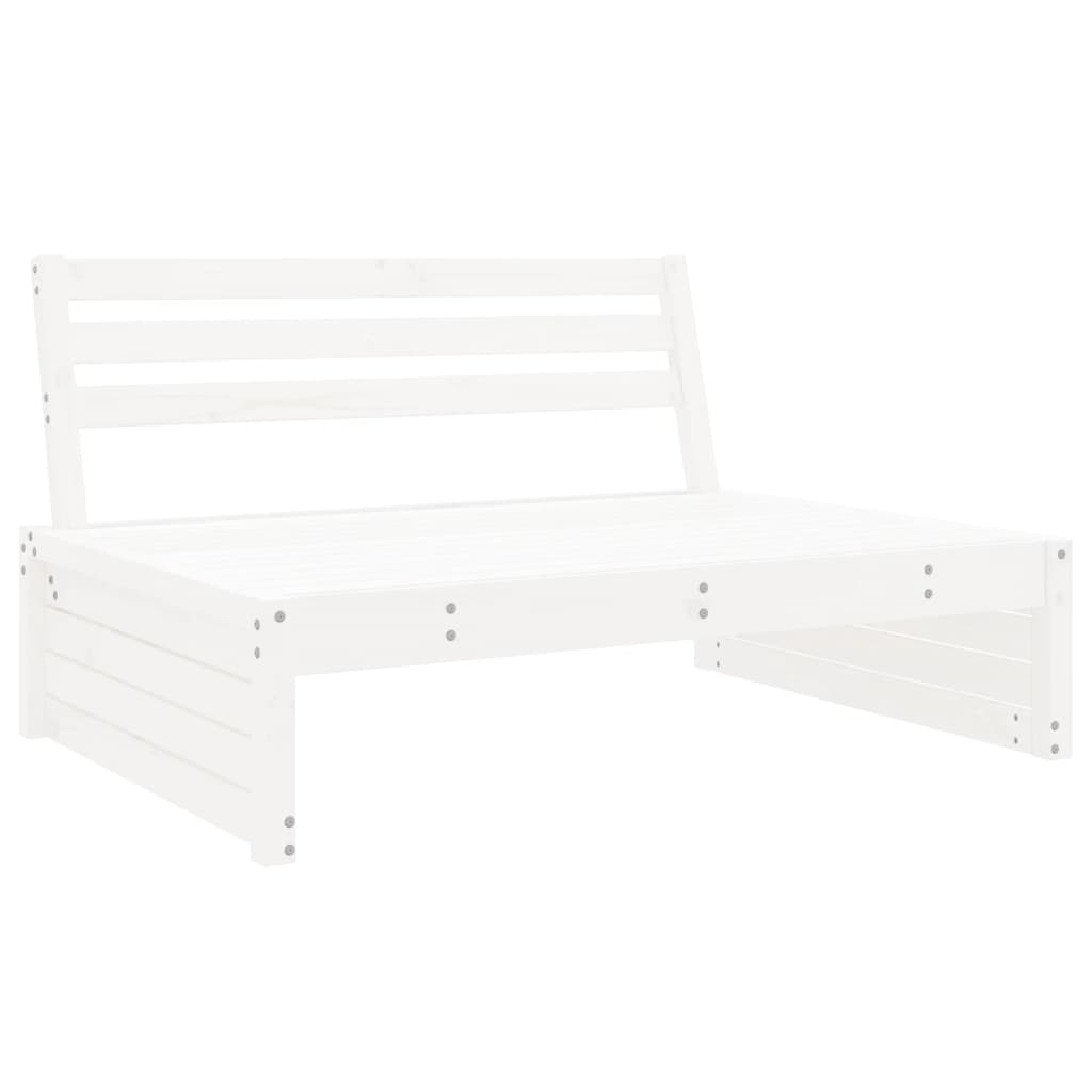 Set mobilier de grădină, 6 piese, alb, lemn masiv pin GartenMobel Dekor