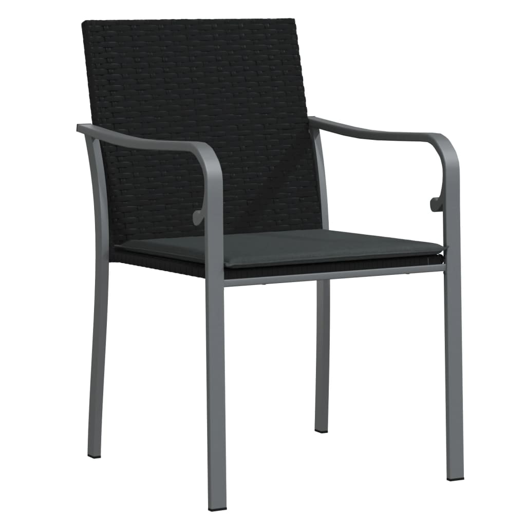 Set mobilier de grădină cu perne, 3 piese, poliratan și oțel GartenMobel Dekor