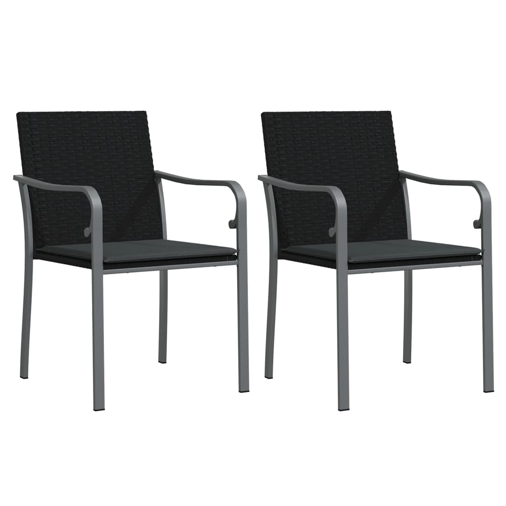 Set mobilier de grădină cu perne, 3 piese, poliratan și oțel GartenMobel Dekor