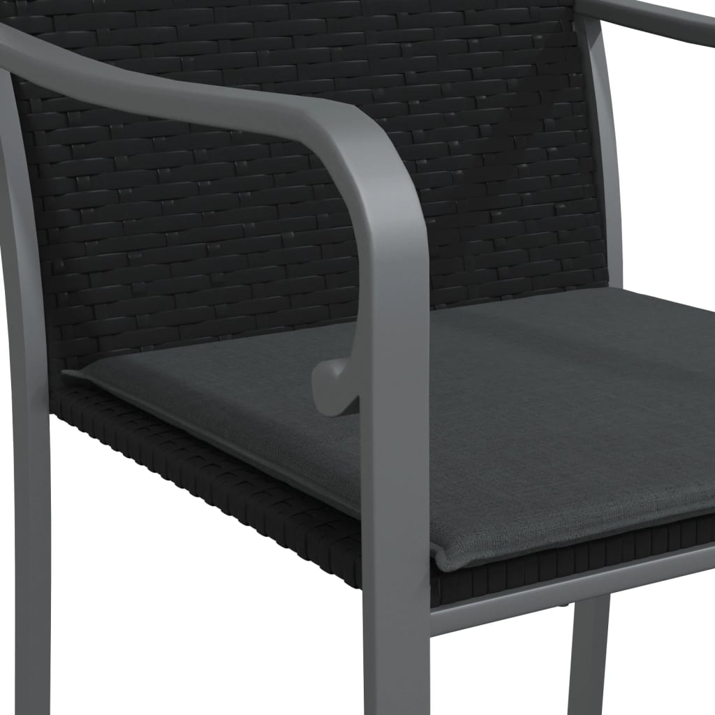 Set mobilier de grădină cu perne, 3 piese, poliratan și oțel GartenMobel Dekor