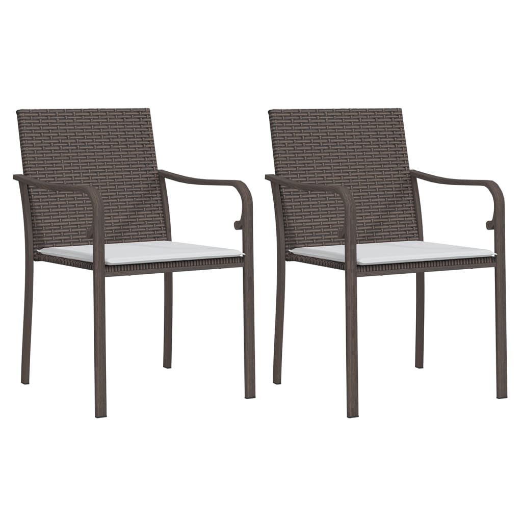 Set mobilier de grădină cu perne, 3 piese, poliratan și oțel GartenMobel Dekor