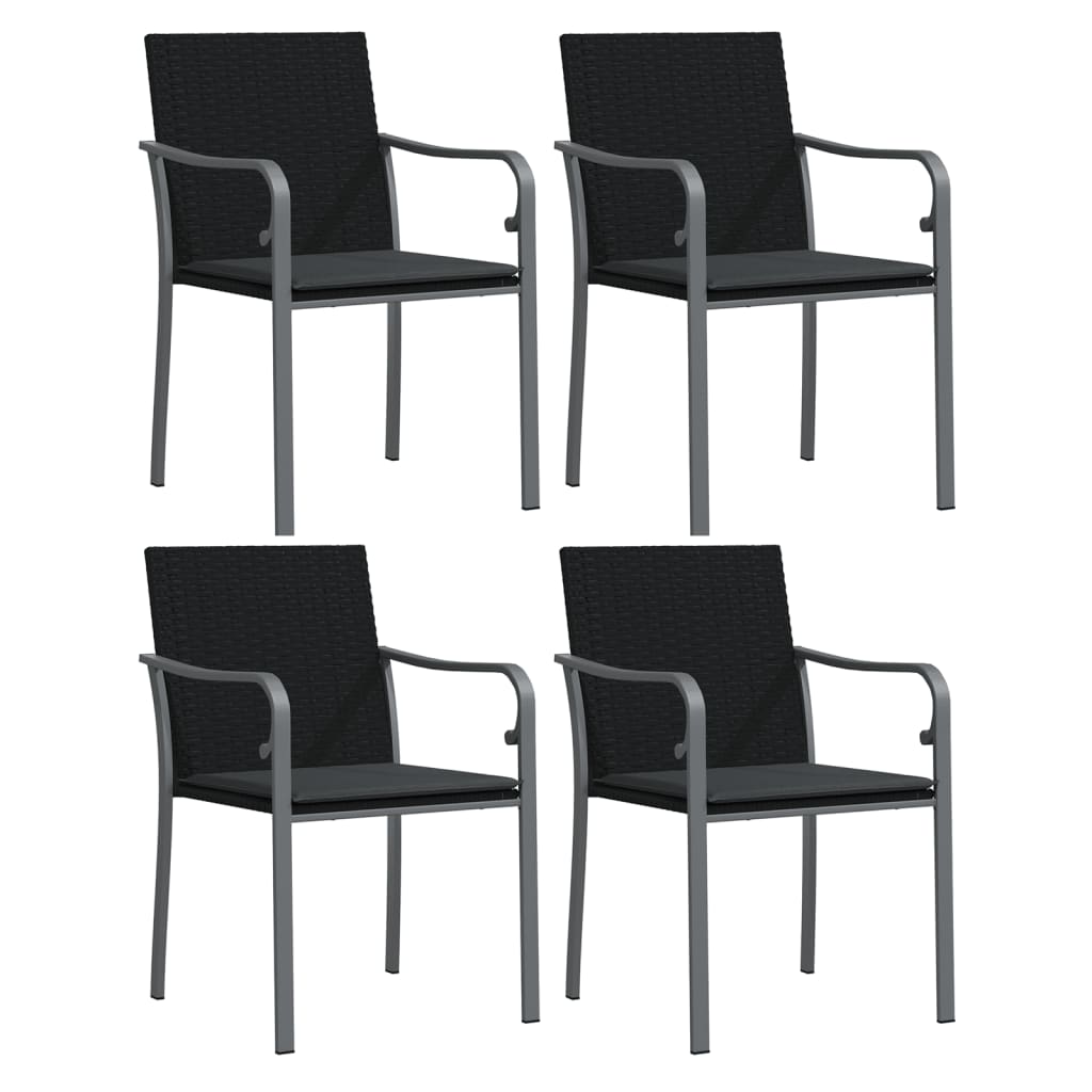 Set mobilier de grădină cu perne, 5 piese, poliratan și oțel GartenMobel Dekor