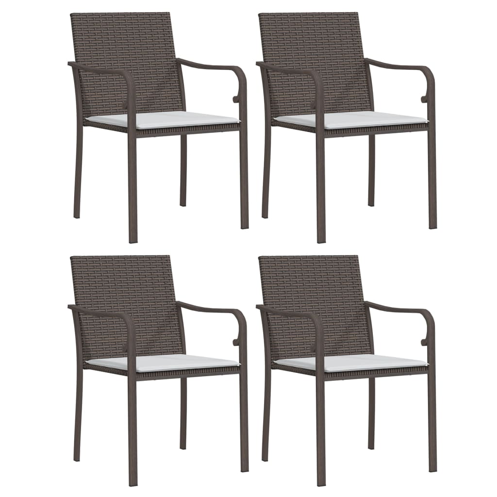 Set mobilier de grădină cu perne, 5 piese, poliratan și oțel GartenMobel Dekor