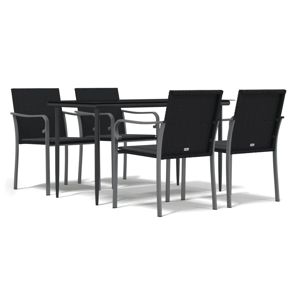Set mobilier de grădină cu perne, 5 piese, poliratan și oțel GartenMobel Dekor