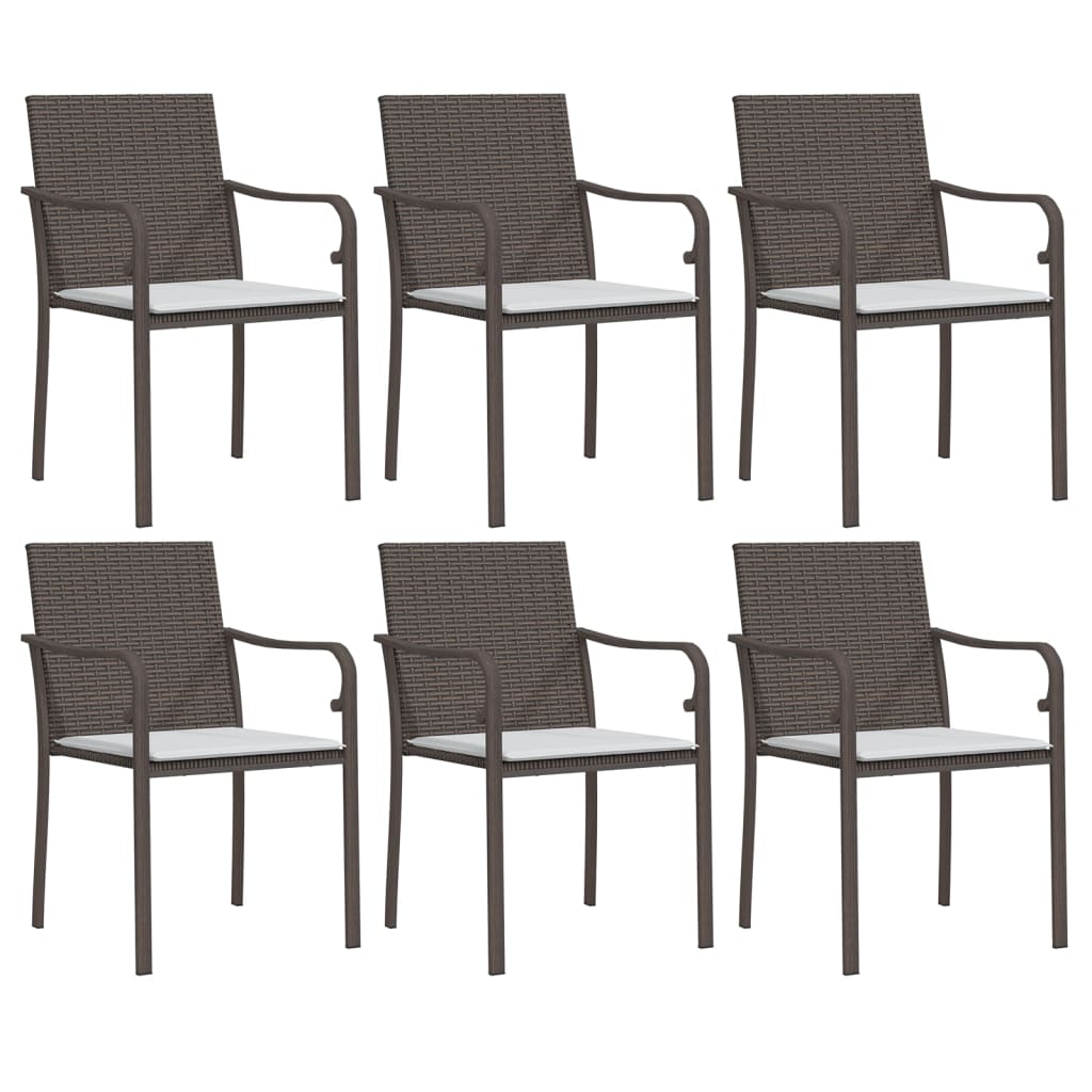Set mobilier de grădină cu perne, 7 piese, poliratan și oțel GartenMobel Dekor