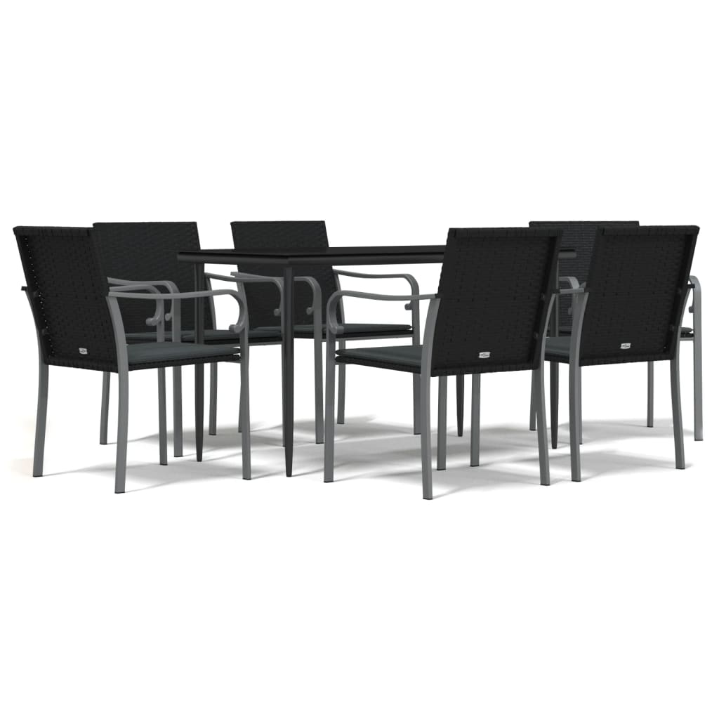 Set mobilier de grădină cu perne, 7 piese, poliratan și oțel GartenMobel Dekor