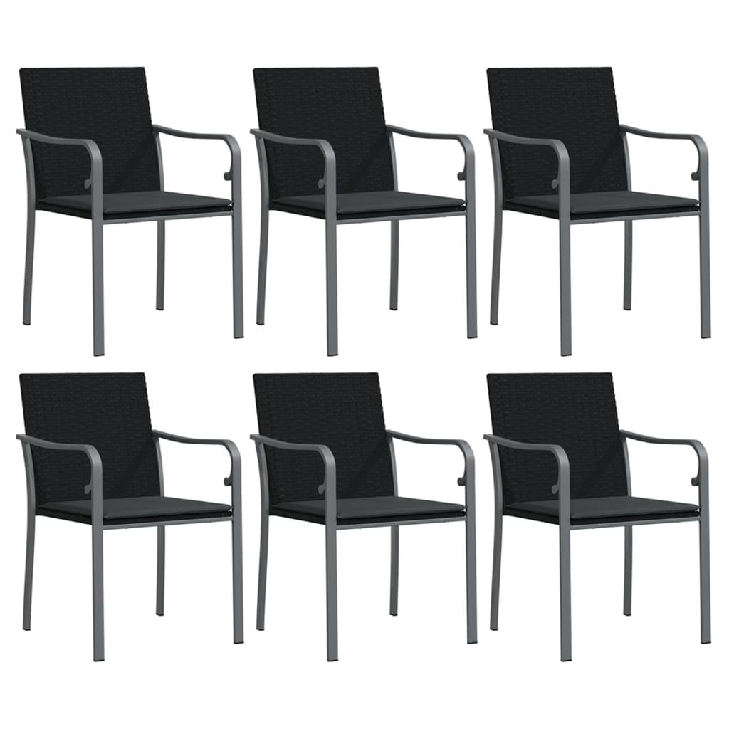 Set mobilier de grădină cu perne, 7 piese, poliratan și oțel GartenMobel Dekor