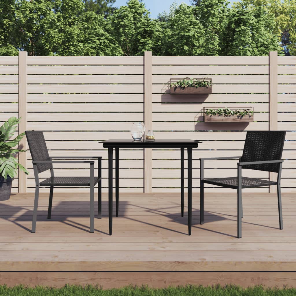 Set mobilier de grădină, 3 piese, poliratan și oțel GartenMobel Dekor