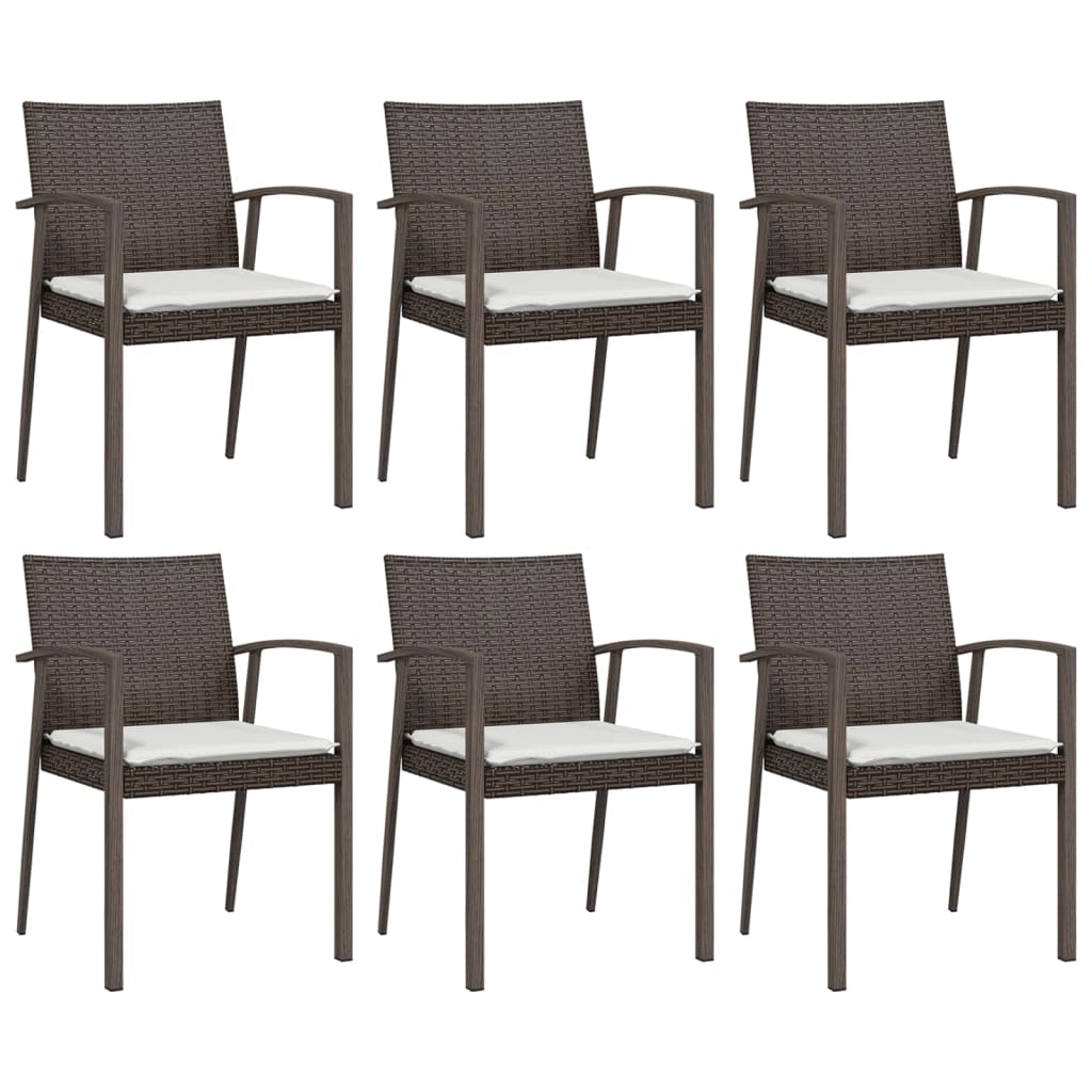 Set mobilier de grădină cu perne, 7 piese, poliratan și oțel GartenMobel Dekor