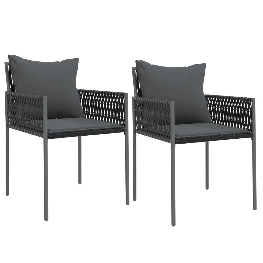 Set mobilier de grădină cu perne, 3 piese, poliratan și oțel GartenMobel Dekor