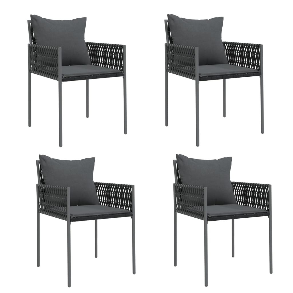 Set mobilier de grădină cu perne, 5 piese, poliratan și oțel GartenMobel Dekor