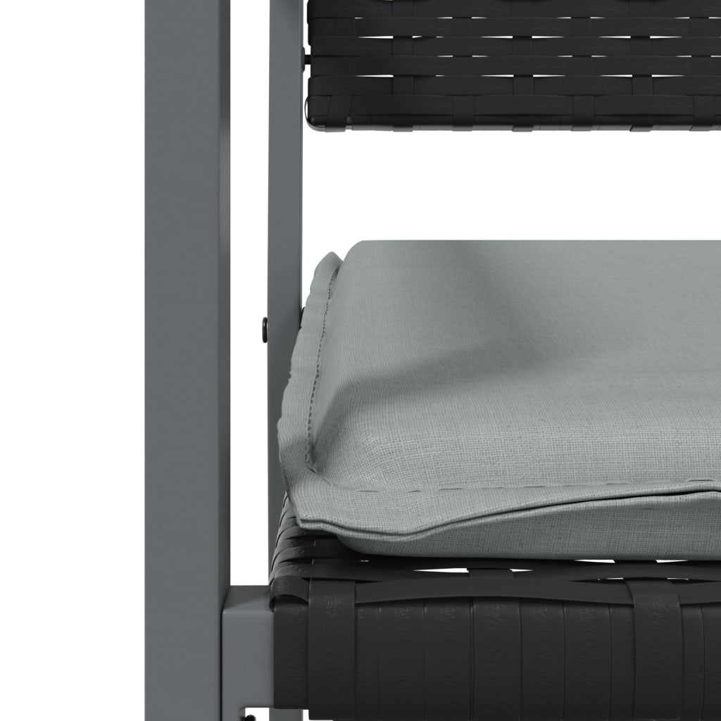 Set mobilier de grădină cu perne, 5 piese, poliratan și oțel GartenMobel Dekor