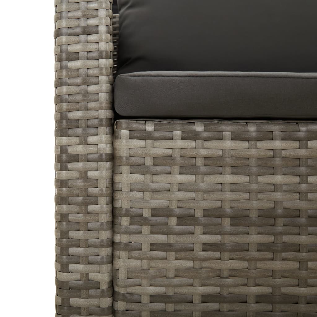 Set mobilier de grădină cu perne, 5 piese, gri, poliratan GartenMobel Dekor