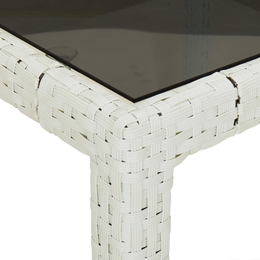 Set mobilier de grădină cu perne, 5 piese, alb, poliratan GartenMobel Dekor