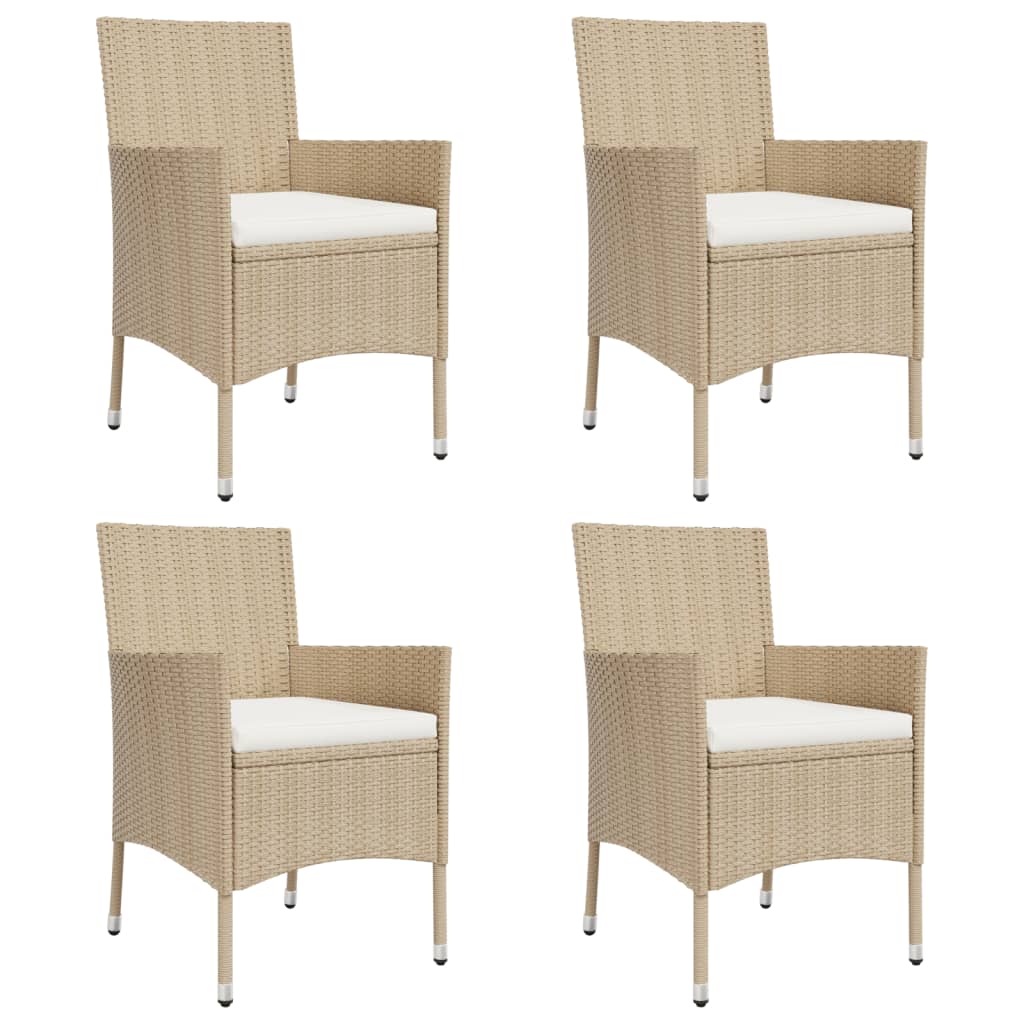 Set mobilier de grădină cu perne, 5 piese, bej, poliratan GartenMobel Dekor