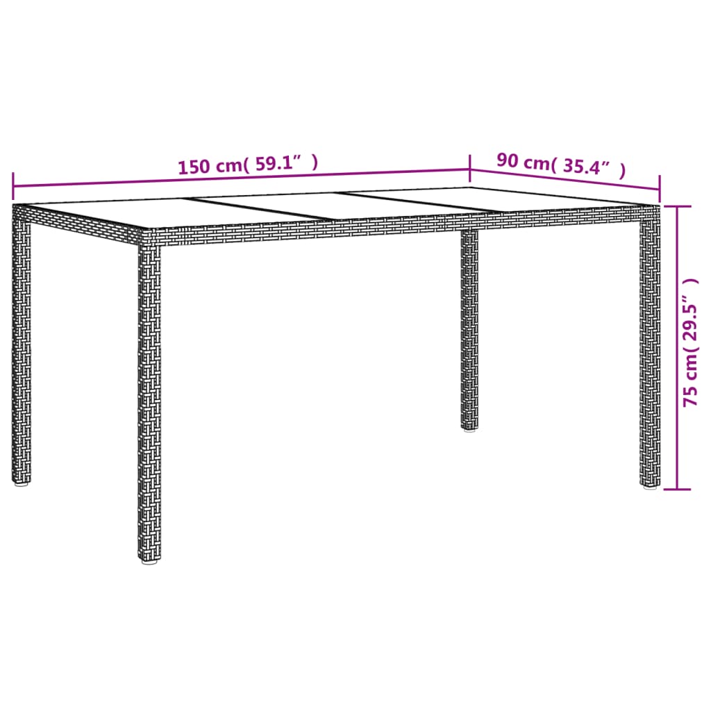 Set mobilier de grădină cu perne, 5 piese, negru, poliratan GartenMobel Dekor