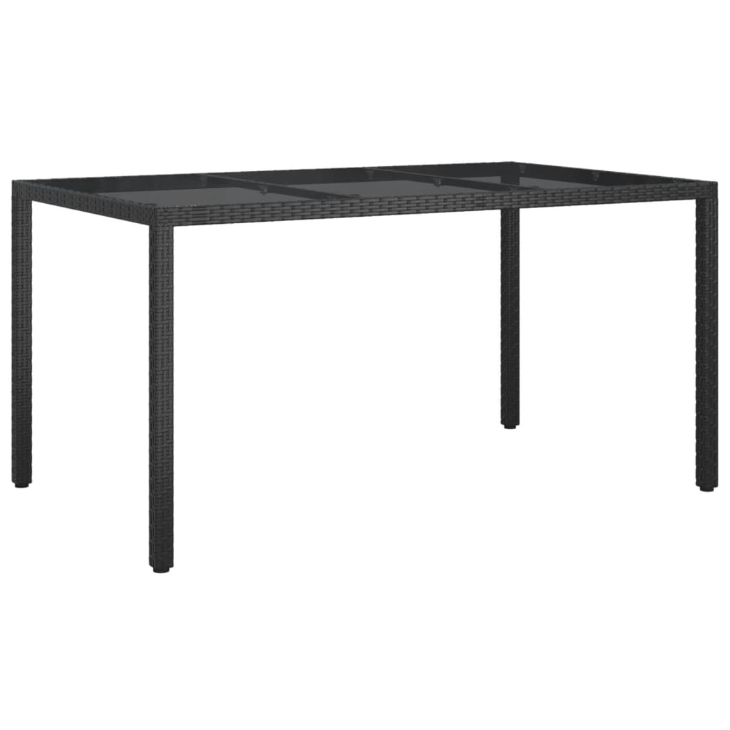 Set mobilier de grădină cu perne, 5 piese, negru, poliratan GartenMobel Dekor