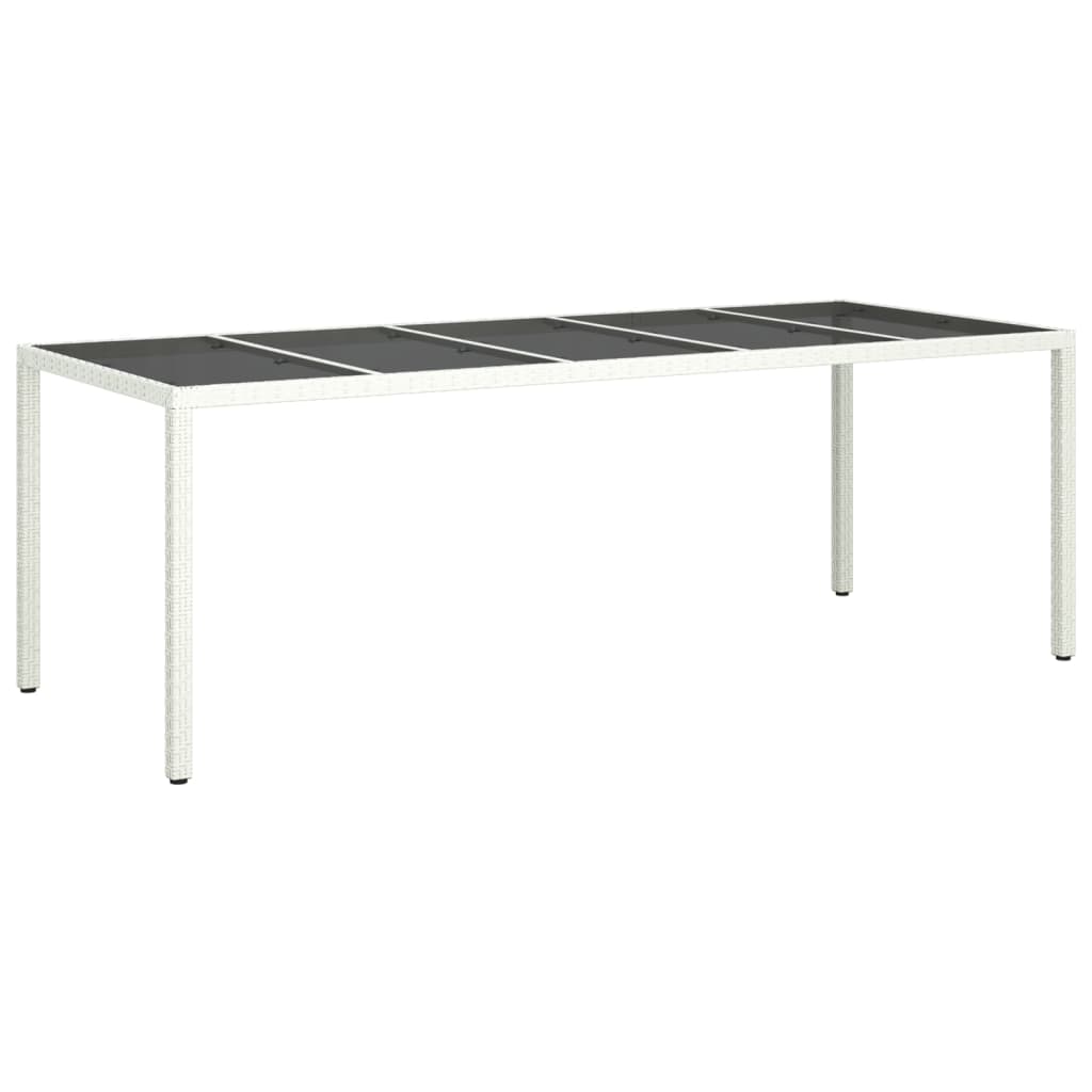Set mobilier de grădină cu perne, 9 piese, alb, poliratan GartenMobel Dekor
