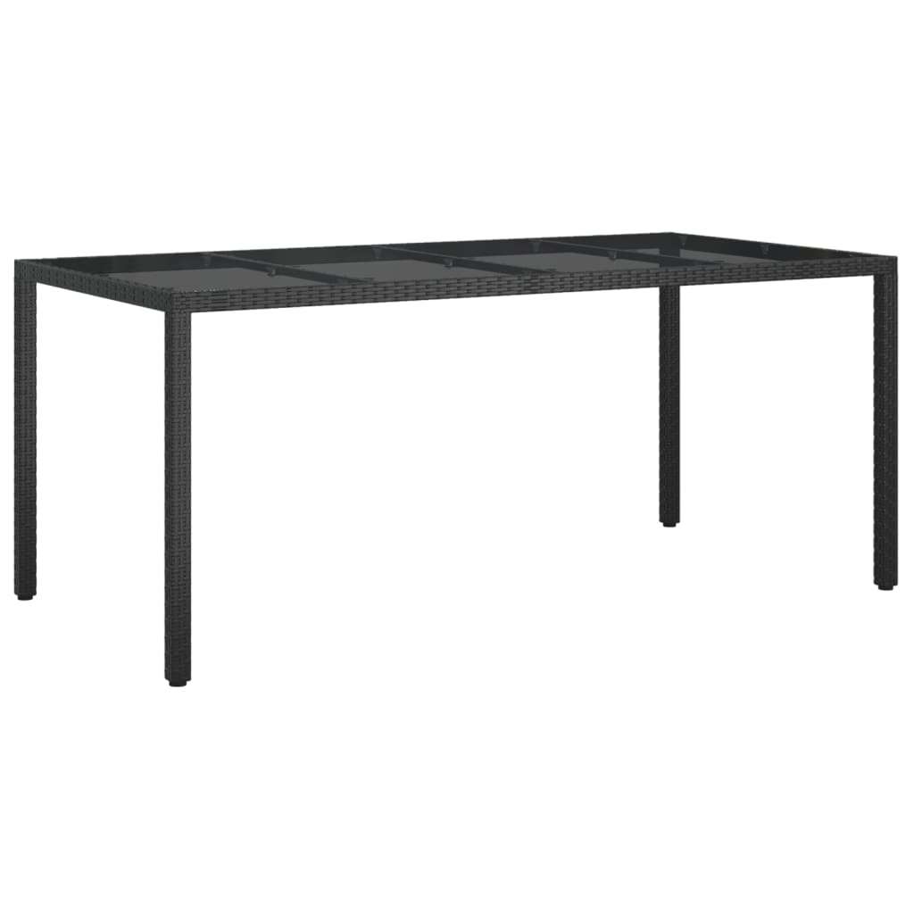 Set mobilier de grădină cu perne, 9 piese, negru, poliratan GartenMobel Dekor