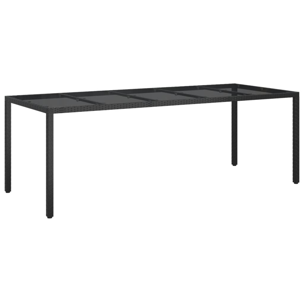 Set mobilier de grădină cu perne, 9 piese, negru, poliratan GartenMobel Dekor
