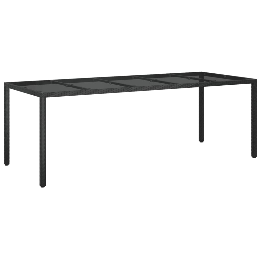 Set mobilier de grădină cu perne, 9 piese, negru, poliratan GartenMobel Dekor