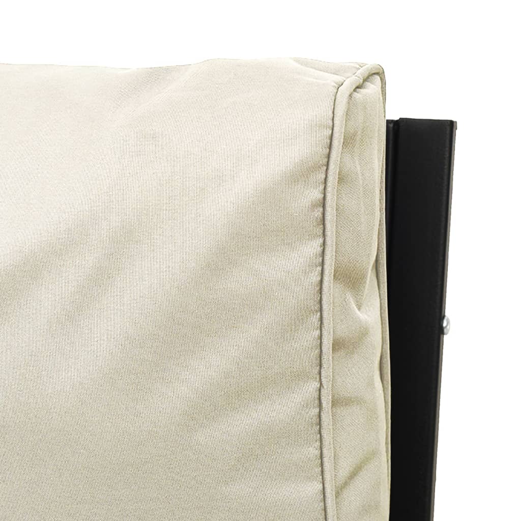 Set mobilier de grădină cu perne nisipii, 6 piese, oțel GartenMobel Dekor