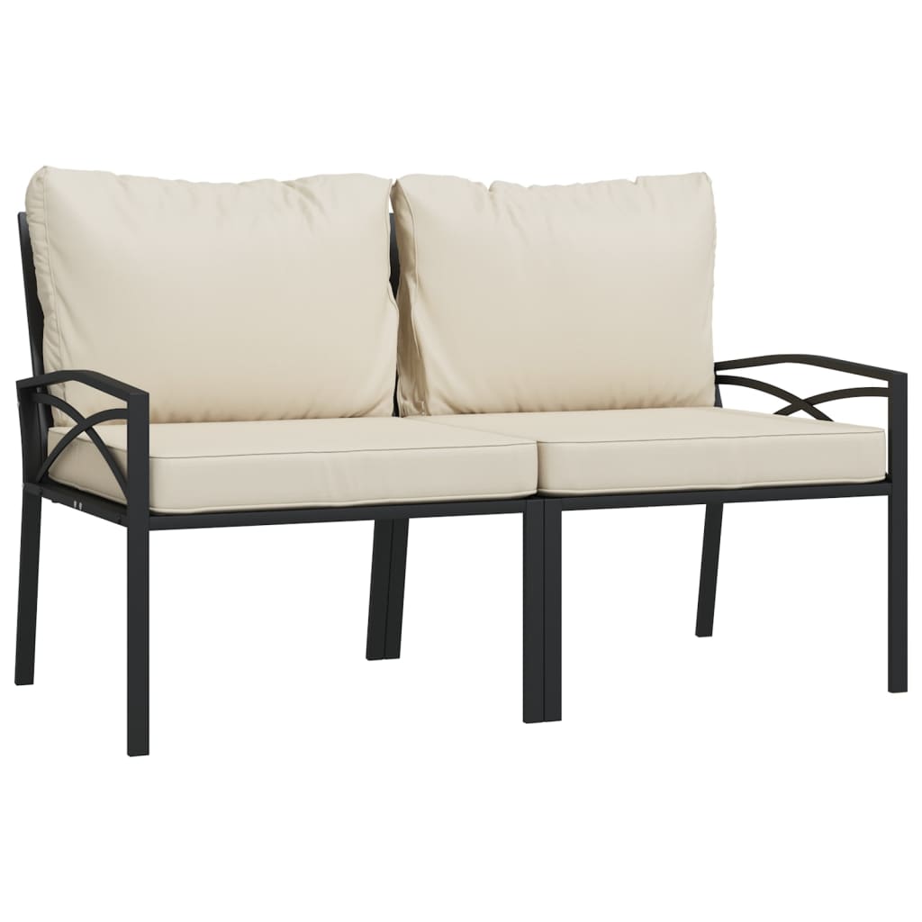 Set mobilier de grădină cu perne nisipii, 6 piese, oțel GartenMobel Dekor