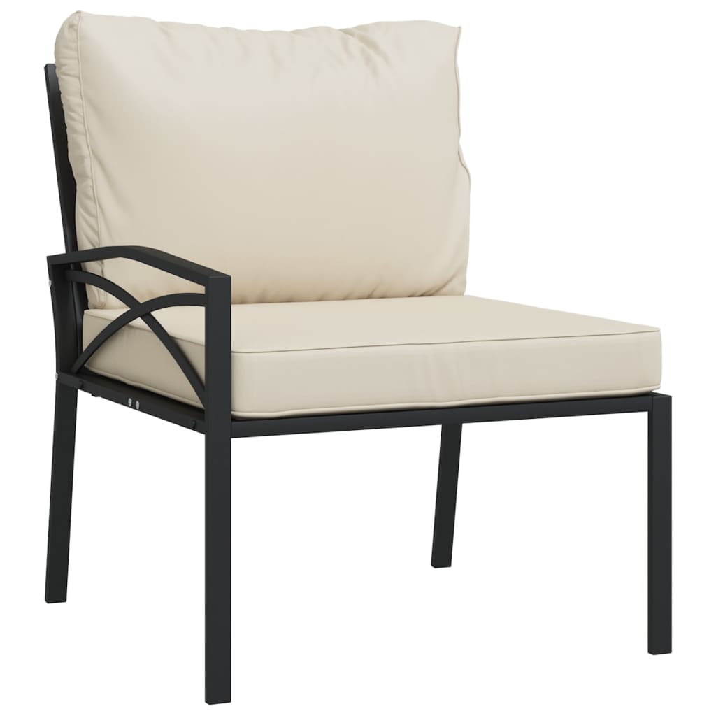 Set mobilier de grădină cu perne nisipii, 6 piese, oțel GartenMobel Dekor
