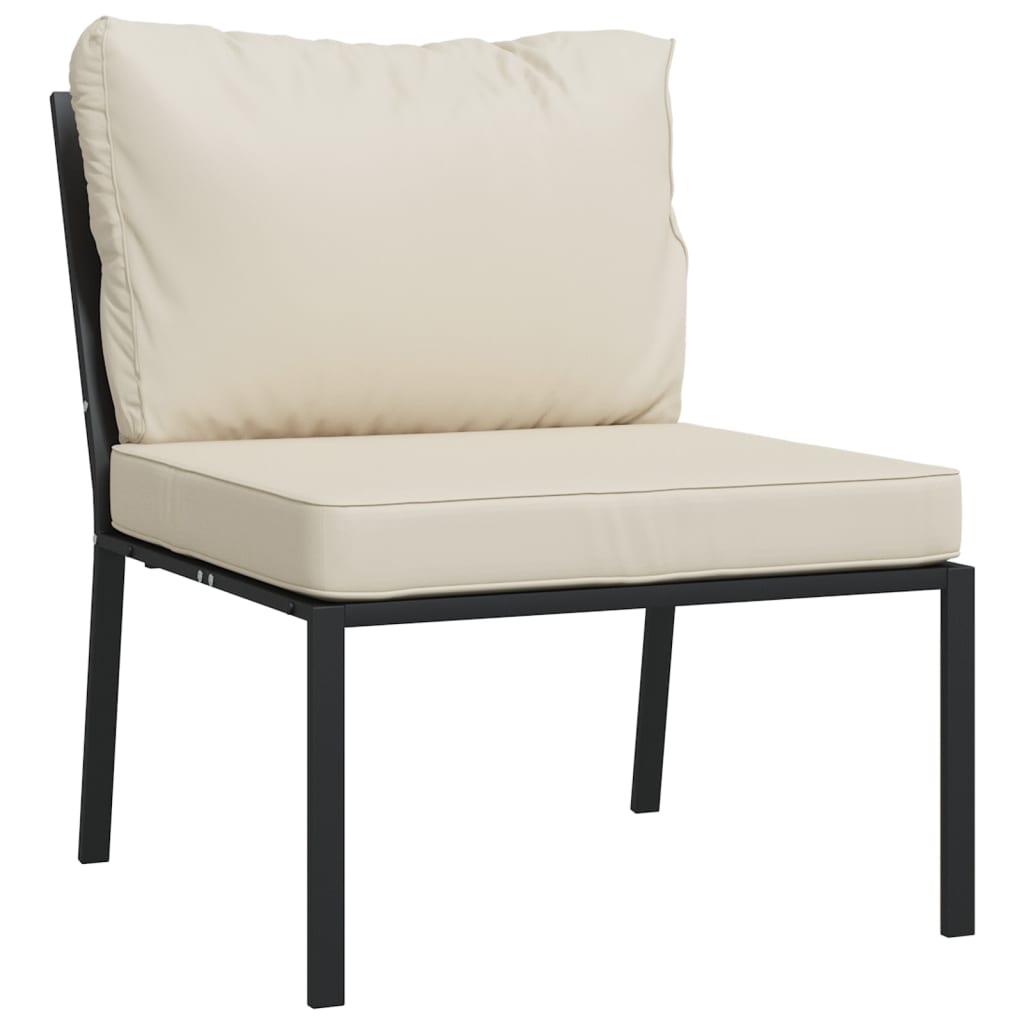 Set mobilier de grădină cu perne nisipii, 6 piese, oțel GartenMobel Dekor