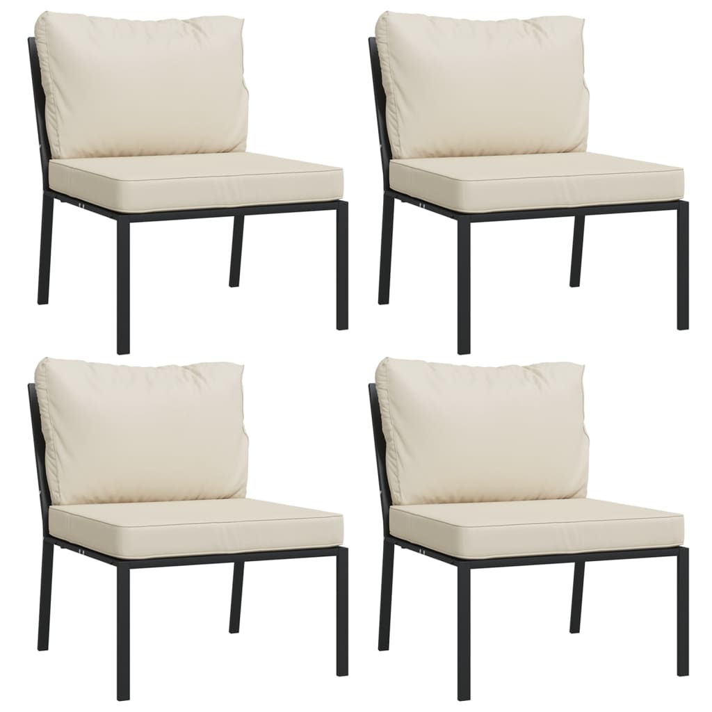 Set mobilier de grădină cu perne nisipii, 7 piese, oțel GartenMobel Dekor