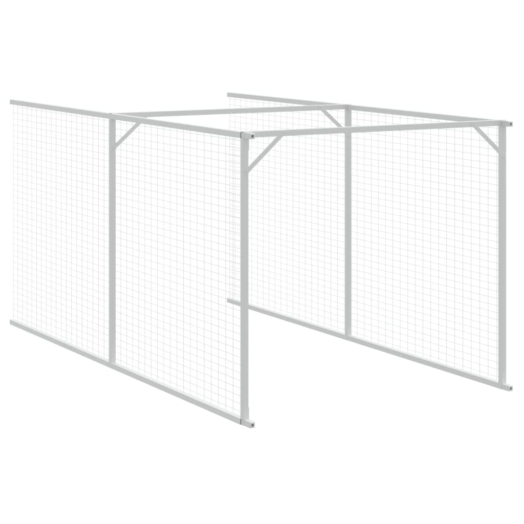 Casă câine & acoperiș gri deschis 117x813x123cm oțel galvanizat GartenMobel Dekor