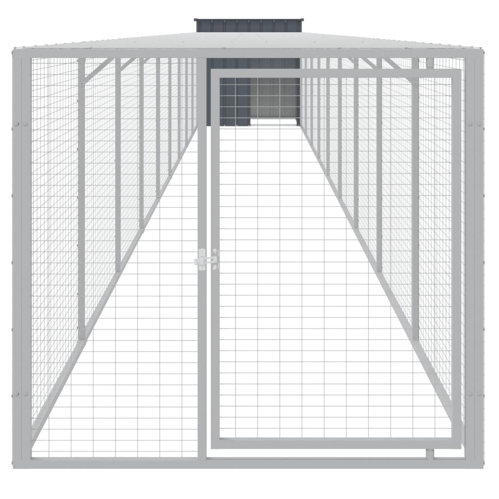 Coteț de pui cu incintă antracit 110x1017x110cm oțel galvanizat GartenMobel Dekor
