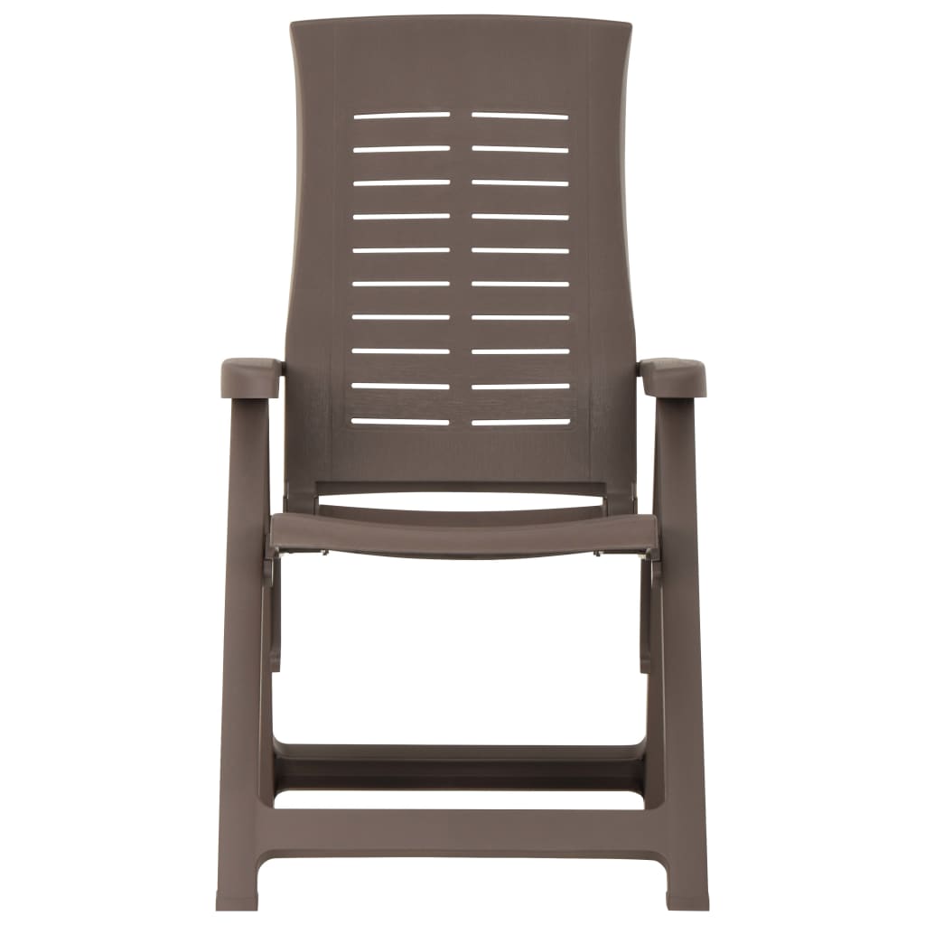 Scaune de grădină rabatabile, 2 buc., cafeniu, plastic GartenMobel Dekor