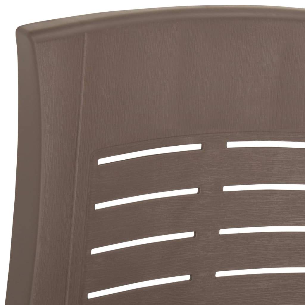 Scaune de grădină rabatabile, 2 buc., cafeniu, plastic GartenMobel Dekor