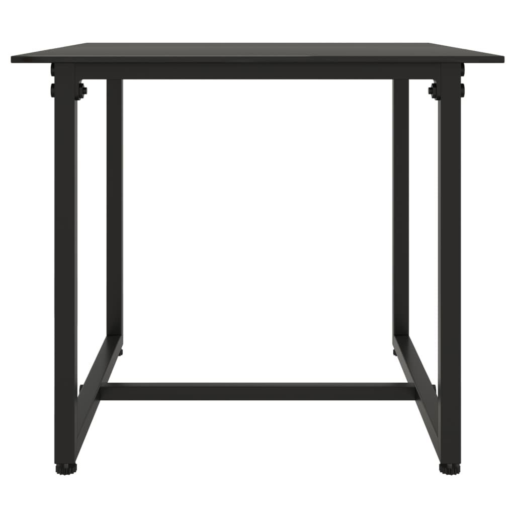 Set mobilier de grădină cu perne, 3 piese, negru, poliratan GartenMobel Dekor
