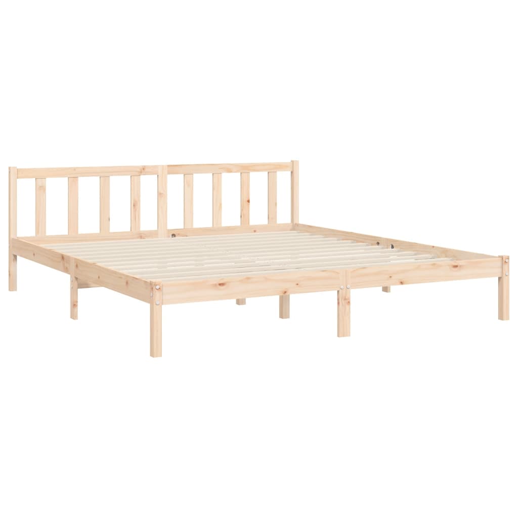 Cadru de pat cu tăblie Super King Size, lemn masiv GartenMobel Dekor